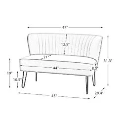 Ainhoa 45" Contemporary Solid And Manufactured Wooden Frame Loveseat | ARTFUL LIVING DESIGN 28 Ainhoa 45" Contemporary Solid And Manufactured Wooden Frame Loveseat | ARTFUL LIVING DESIGN -Baxton Studio Shop GUEST 2645422b e593 444f b494 b8bd6e9ae0d2