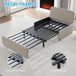 Mjkone Full/Queen Size Sofa Bed, 2 In 1 Convertible Linen Loveseat Sleeper Sofa Couch With Cushions 21 Mjkone Full/Queen Size Sofa Bed, 2 In 1 Convertible Linen Loveseat Sleeper Sofa Couch With Cushions -Baxton Studio Shop GUEST 264ea8d2 6672 4deb 9ed6 2c2945f90199