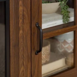 Tasi Transitional Farmhouse Glass Window Pane Door With Electric Fireplace TV Stand For TVs Up To 80" - Saracina Home 24 Tasi Transitional Farmhouse Glass Window Pane Door With Electric Fireplace TV Stand For TVs Up To 80" - Saracina Home -Baxton Studio Shop GUEST 266745d8 95f0 4abc b2e5 43d1c9c0a3f3