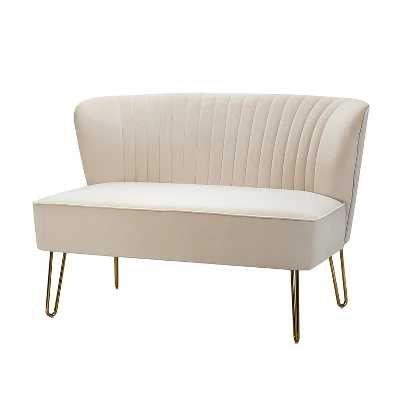 Ainhoa 45" Contemporary Solid And Manufactured Wooden Frame Loveseat | ARTFUL LIVING DESIGN 1 Ainhoa 45" Contemporary Solid And Manufactured Wooden Frame Loveseat | ARTFUL LIVING DESIGN