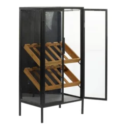 Contemporary Wood Standing Wine Rack Black - Olivia & May -Baxton Studio Shop GUEST 2682799c 8a2c 40fe 81e9 69e3e0b727f3