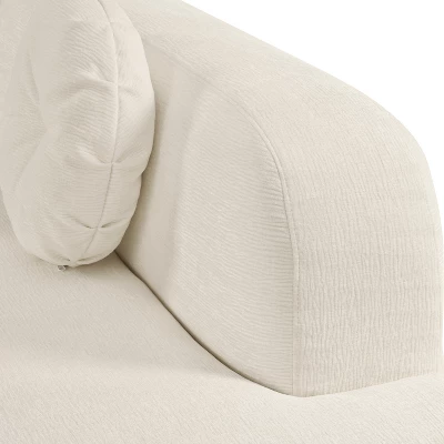 122''W Modern 2-Piece Curved Sectional Sofa, Elegant Chenille Upholstered Couch With Round Pillows - ModernLuxe 9 122''W Modern 2-Piece Curved Sectional Sofa, Elegant Chenille Upholstered Couch With Round Pillows - ModernLuxe - Image 9