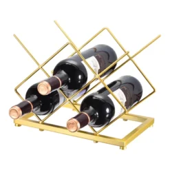Unique Bargains Countertop Freestanding Geometric Design Space-Saving Wine Rack -Baxton Studio Shop GUEST 26ac7dd7 ca8a 48fb 9a9d b610748f2b98