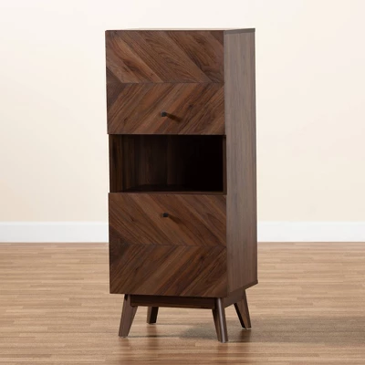 Hartman Wood Storage Cabinet Walnut Brown - Baxton Studio 6 Hartman Wood Storage Cabinet Walnut Brown - Baxton Studio - Image 6