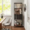 MOEPISY Freestanding Wine Rack Floor With Glass Racks