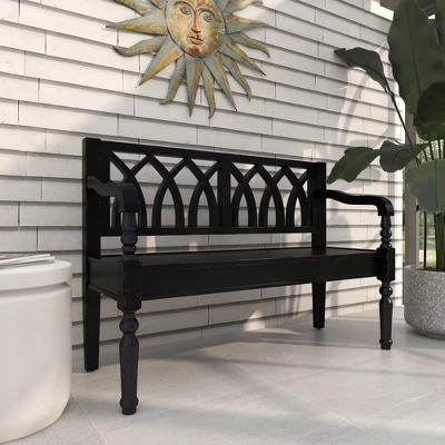 Farmhouse Wood Sitting Bench - Olivia & May 19 Farmhouse Wood Sitting Bench - Olivia & May - Image 19