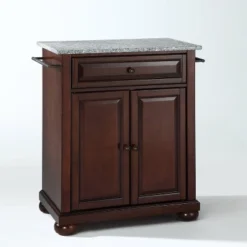 Alexandria Gray Granite Top Portable Kitchen Island/Cart - Crosley -Baxton Studio Shop GUEST 280915ef 204d 4600 a4eb cb92b6e8b14c