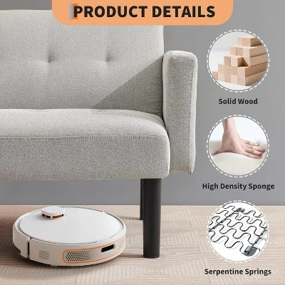 Gaomon Double Sofa Bed, 3-Position Adjustable Recliner Sofa, Modern Recliner With Legs, Off-The-Floor Design For Easy Cleaning 3 Gaomon Double Sofa Bed, 3-Position Adjustable Recliner Sofa, Modern Recliner With Legs, Off-The-Floor Design For Easy Cleaning - Image 3