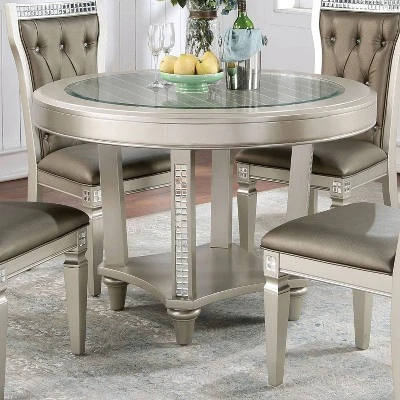 47" Jenra Round Dining Table Champagne - HOMES: Inside + Out 1 47" Jenra Round Dining Table Champagne - HOMES: Inside + Out