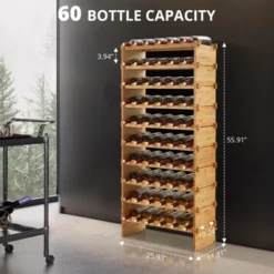 Stackable Wine Rack, Solid Wood Storage, Freestanding Floor & Countertop -Baxton Studio Shop GUEST 287e8305 dddb 4306 a576 5deb530d8fb7
