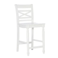 Bristol Barstool White - Powell Company -Baxton Studio Shop GUEST 29b85522 895b 4751 bf47 5ee2b17d3de8