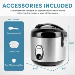 Aroma 8 Cup Rice Cooker - Stainless Steel ARC-904SB: Digital Rice Maker, Automatic Shut-Off, Reheat & Steam Functions 16 Aroma 8 Cup Rice Cooker - Stainless Steel ARC-904SB: Digital Rice Maker, Automatic Shut-Off, Reheat & Steam Functions -Baxton Studio Shop GUEST 2a1fc9a5 a314 4d7a 8a69 524e8589dc75