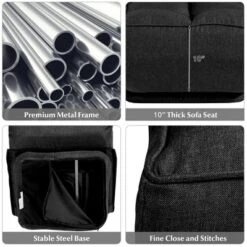 Costway Swivel Folding Floor Chair 6-Position Gaming Chair W/ Metal Base -Baxton Studio Shop GUEST 2a5251ee b4da 4524 bfd1 c7c872d952d5