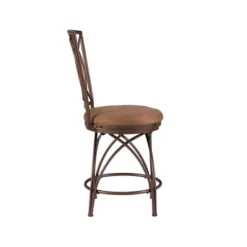 24.5" Dana Big & Tall Metal Crossed Legs Counter Height Barstool Bronze - Powell Company -Baxton Studio Shop GUEST 2a6e483a e43b 4b74 82a1 16e326fdda9f