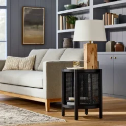 New Release 17 Portola Hills Woven Accent Table - Threshold™ Designed With Studio McGee