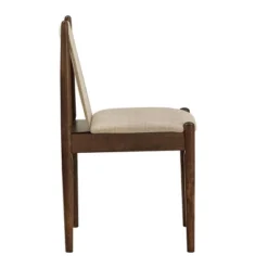 Set Of 2 Mckinley Walnut Finish Cocoa Fabric Dining Chairs Walnut - Inspire Q -Baxton Studio Shop GUEST 2a86dfa0 c675 4b42 851b 41d553f9bc43