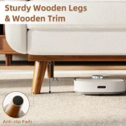 64" Loveseat Sofa, Mid Century Modern Couch Comfy Love Seat Couches For Living Room -Baxton Studio Shop GUEST 2a9651b5 41ef 4805 9444 ef1040d446a0