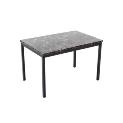 Arjen Rectangular Dining Table Black/Brown Finish - Boraam