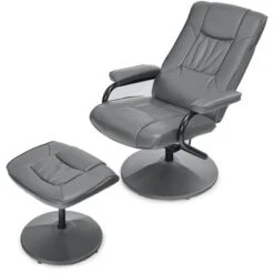 Costway 360° Swivel Recliner Chair PVC Leather Lounge Accent Armchair W/ Ottoman BrownBlackGrey 18 Costway 360° Swivel Recliner Chair PVC Leather Lounge Accent Armchair W/ Ottoman BrownBlackGrey -Baxton Studio Shop GUEST 2ab2fb25 2325 4b8c 8ce3 71adb5efe21c