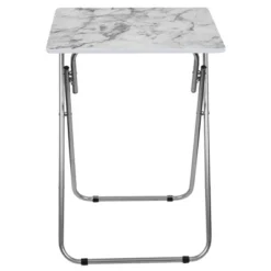 Home Basics Marble Multi-Purpose Foldable Table, Grey/White 10 Home Basics Marble Multi-Purpose Foldable Table, Grey/White -Baxton Studio Shop GUEST 2ae8f002 7b6f 4577 ac57 5e1baa1063c0