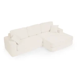 TiramisuBest 108" L Shape Modular Sectional Sofa Corduroy Compressed Couch Left/Right Seat Unfolds Queen Bed Living Room Bedroom Space Saver -Baxton Studio Shop GUEST 2b301713 150b 4844 96e2 475217e43015