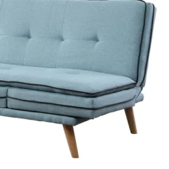 72" Savilla Sectional Sofa Blue Linen/Oak Finish - Acme Furniture -Baxton Studio Shop GUEST 2b79eb27 14d9 48b0 9b94 8c78a009d957