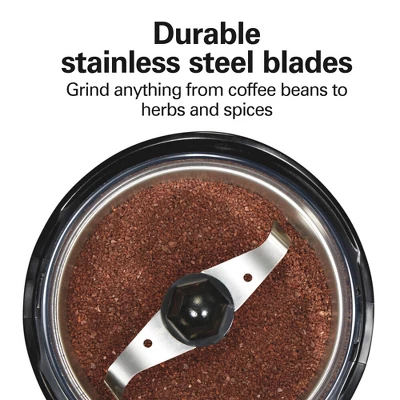 Hamilton Beach Coffee Grinder Black - 80410: Electric Blade Grinder For Coffee Beans, Medium Grind, 12 Cup Capacity 4 Hamilton Beach Coffee Grinder Black - 80410: Electric Blade Grinder For Coffee Beans, Medium Grind, 12 Cup Capacity - Image 4