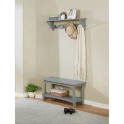 36" Craftsbury Entryway Bench Gray - Alaterre Furniture -Baxton Studio Shop GUEST 2ba1621f 6e97 4829 abd7 bafc7b88827e