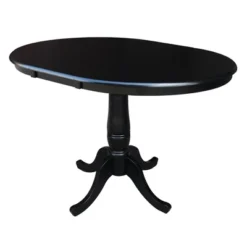 36" Round Top Pedestal Dining Table With 12" Drop Leaf - International Concepts 9 36" Round Top Pedestal Dining Table With 12" Drop Leaf - International Concepts -Baxton Studio Shop GUEST 2bafe0cf 6343 450b 9c3f 0d2c4747a187