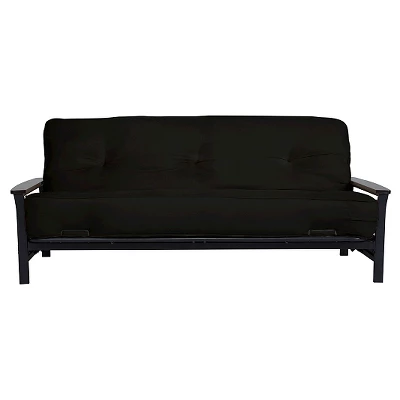 Nadia Metal Futon Frame With Wood Armrest - Room & Joy 2 Nadia Metal Futon Frame With Wood Armrest - Room & Joy - Image 2