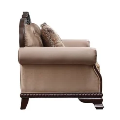 69" Chateau De Ville Fabric Sofa Espresso Finish - Acme Furniture -Baxton Studio Shop GUEST 2beca742 7f75 48a9 94bf fab9acf646ae