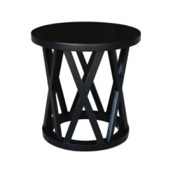 24" Ceylon Round End Table - International Concepts -Baxton Studio Shop GUEST 2bf28b04 bf20 488b beda 8d0d4d199645