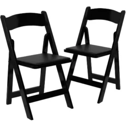 Flash Furniture 2 Pack HERCULES Series Wood Folding Chair With Vinyl Padded Seat -Baxton Studio Shop GUEST 2bf71252 c78c 4624 9f87 41f9a5951971