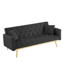 NicBex 73 Inch Velvet Convertible Folding Futon Sofa Bed With Metal Legs For Living Room,Office,Apartment,Bedroom 9 NicBex 73 Inch Velvet Convertible Folding Futon Sofa Bed With Metal Legs For Living Room,Office,Apartment,Bedroom -Baxton Studio Shop GUEST 2bf8ef46 21ec 4cd2 a49e 53e96f95a4a6