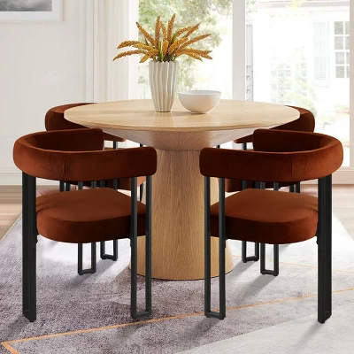 Velvet Dining Chairs Set Of 4, Upholstered Accent Armchairs With Geometric Black Metal Legs For Kitchen Or Dining Room - Maison Boucle 15 Velvet Dining Chairs Set Of 4, Upholstered Accent Armchairs With Geometric Black Metal Legs For Kitchen Or Dining Room - Maison Boucle - Image 15