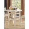 Tartys Counter Height Drop Leaf Dining Table Wood/Cream - Acme Furniture