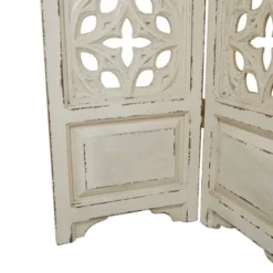 Country Cottage Wood Room Divider Screen White - Olivia & May -Baxton Studio Shop GUEST 2c597f99 b03a 42b3 bc51 442fe7c5bae7