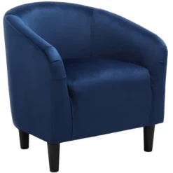 Yaheetech Velvet Club Accent Arm Chair Upholstered Barrel Chair -Baxton Studio Shop GUEST 2c800c50 9ac6 488a 807a 89f3c7757245
