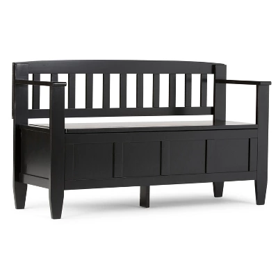 48" Riverside Solid Wood Entryway Storage Bench - Wyndenhall 8 48" Riverside Solid Wood Entryway Storage Bench - Wyndenhall - Image 8