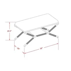 Pascoe Campaign Bench - Linon 13 Pascoe Campaign Bench - Linon -Baxton Studio Shop GUEST 2cfbcd35 a073 4359 9df4 1f7aa11d8a7e