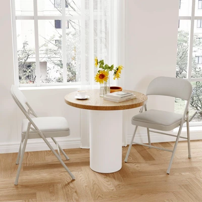 2/4 Pack Folding Chairs, Outdoor Portable Stackable Commercial Seat With Padded Cushion And Back, Metal Frame Chairs For Home 3 2/4 Pack Folding Chairs, Outdoor Portable Stackable Commercial Seat With Padded Cushion And Back, Metal Frame Chairs For Home - Image 3