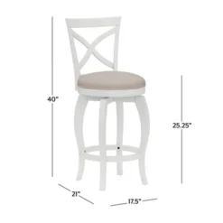 25" Ellendale Wood Counter Height Barstool White - Hillsdale Furniture -Baxton Studio Shop GUEST 2d52fe4c c062 492e b42b 19f3e4b529c1
