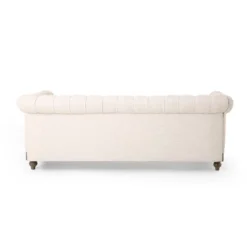 79"W 3-Seat Sofa Couch, Retro Wooden Upholstered Tufted Sofa -Christopher Knight Home 16 79"W 3-Seat Sofa Couch, Retro Wooden Upholstered Tufted Sofa -Christopher Knight Home -Baxton Studio Shop GUEST 2d717b2f 0f68 471b 9ae2 f95c23637722