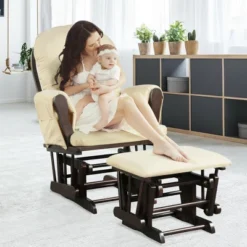 Costway Glider And Ottoman Cushion Set Wood Baby Nursery Rocking Chair 16 Costway Glider And Ottoman Cushion Set Wood Baby Nursery Rocking Chair -Baxton Studio Shop GUEST 2d9e31fe caef 41f3 a7cd e5b0a39f4119