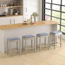 Costway Set Of 2 Upholstered Bar Stools Wooden Counter Height Dining Chairs 12 Costway Set Of 2 Upholstered Bar Stools Wooden Counter Height Dining Chairs -Baxton Studio Shop GUEST 2db791c7 cb6c 4487 90ff 831a107cb074