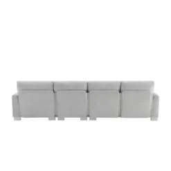 5-Seat L-Shaped Chenille Oversized Sectional Sofa Set With 2 Free Pillows, 4W-ModernLuxe -Baxton Studio Shop GUEST 2e3805b2 cc0c 40fd 9197 86a79887efca