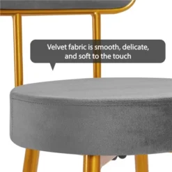 Yaheetech Velvet Ergonomic Bar Stools With Backrest And Footrest Set Of 2 -Baxton Studio Shop GUEST 2e781b31 d167 43d5 a372 980813473a86