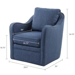 Mitchell Wide Seat Swivel Armchair - Madison Park -Baxton Studio Shop GUEST 2eb4a770 fade 443d 8f8c 33be472b7975