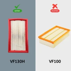 Nispira VF130H Flat Pleated Paper Filter Compatible With Bosch VAC090A Or VAC140A Dust Extractors, 2 Packs -Baxton Studio Shop GUEST 2ef534c5 1f67 46eb 80f4 82d761605720