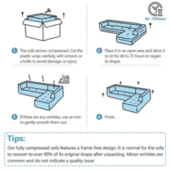 112.2"W Modern Minimalist L-Shaped Sofa, Chenillie Upholstered Modular Free Combination Sofa Set - ModernLuxe -Baxton Studio Shop GUEST 2ef85990 ec81 4475 a9cd 662f66b9112b